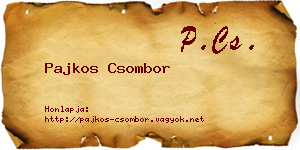 Pajkos Csombor névjegykártya